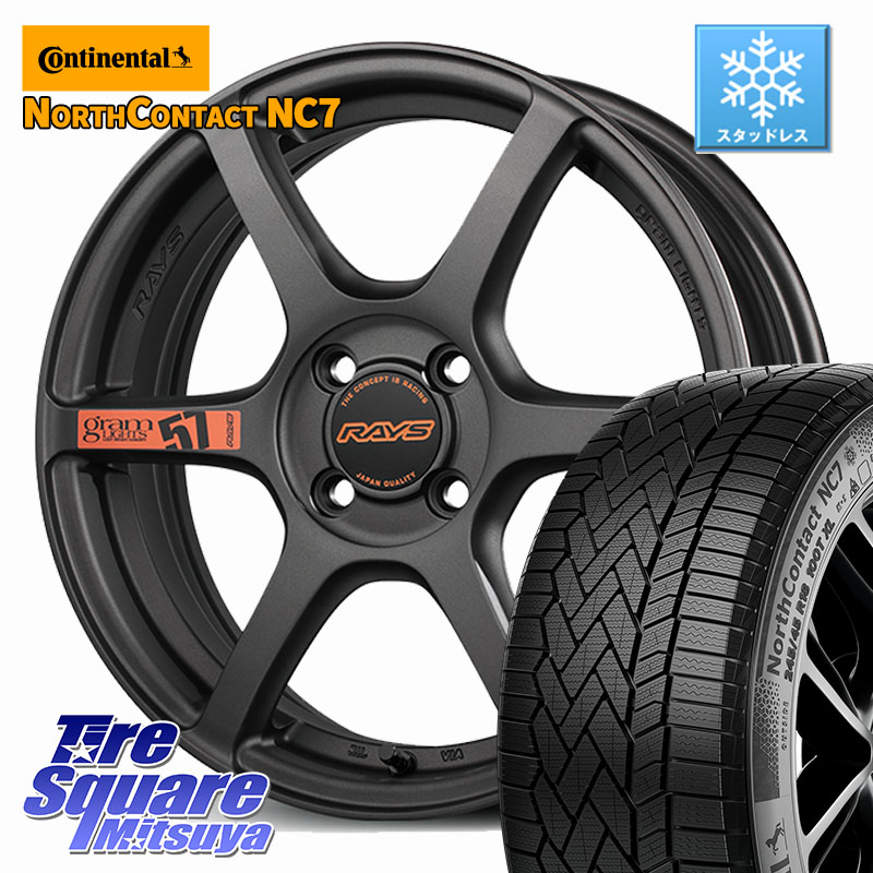 コンチネンタル NorthContact NC7 スタッドレス ミツヤ 正規品 185/60R15RAYS 【欠品次回~1月】 57C6 SpecD gramLIGHTS ホイール 15インチ 15X5.0J 43 4穴 100 130系ヴィッツ|タイヤスクエアミツヤ