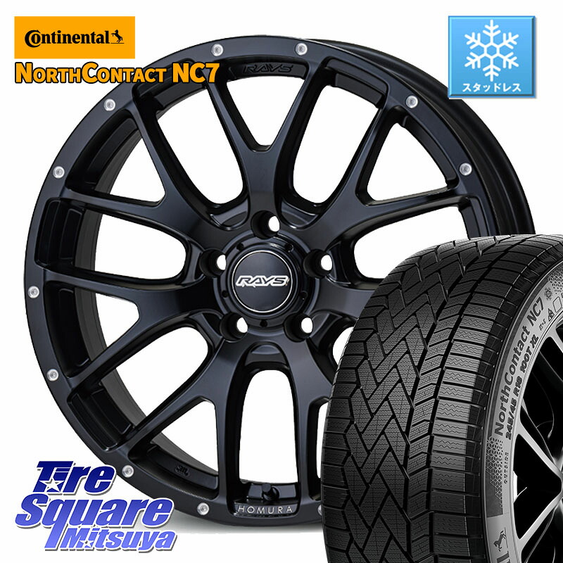 コンチネンタル NorthContact NC7 スタッドレス ミツヤ 正規品 225/55R18 RAYS 【欠品次回6~7月】 HOMURA 2X7FA ホイール 18インチ 18 X 7.5J(M14B) +38 5穴 114.3 レクサスLBX