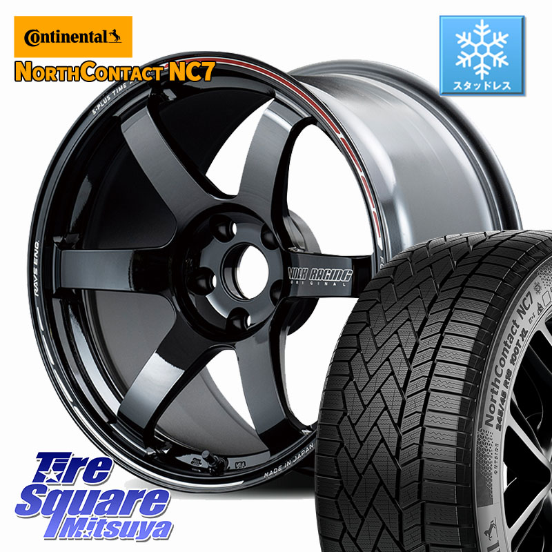 コンチネンタル NorthContact NC7 スタッドレス ミツヤ 正規品 215/60R17 RAYS 【欠品次回10~11月】 TE37 SAGA S-plus TIME ATTACK EDITION VOLK RACING 鍛造 ホイール 17インチ 17 X 7.5J +45 5穴 114.3 C-HR 50系エスティマ RC系オデッセイ後期 CX-30 MX-30 20系アル