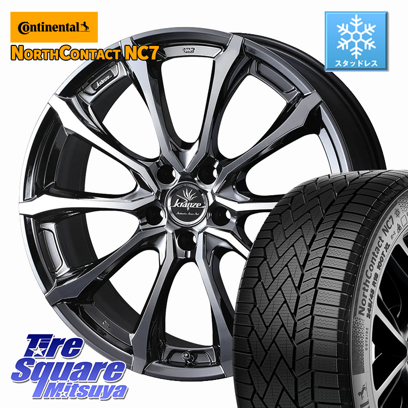 コンチネンタル NorthContact NC7 スタッドレス ミツヤ 正規品 225/55R18 WEDS Kranze Versam 030EVO ホイール 18インチ クレンツェ ヴェルサム 18 X 7.5J(M14B) +48 5穴 114.3 レクサスLBX
