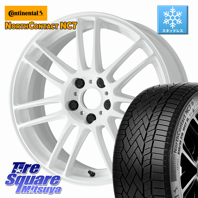 コンチネンタル NorthContact NC7 スタッドレス ミツヤ 正規品 225/45R17WORK EMOTION ZR7 ホイール 17インチ 17X7.0J 38 5穴 114.3 GRヤリスRSノーマルキャリパー ブレイド オーリス IS レクサス｜タイヤスクエアミツヤ