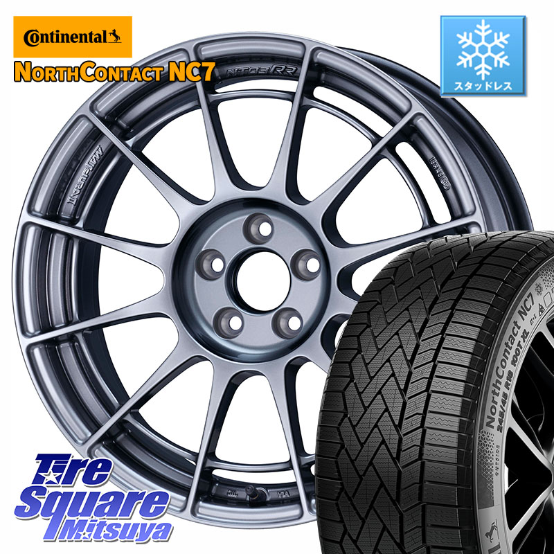 コンチネンタル NorthContact NC7 スタッドレス ミツヤ 正規品 225/45R17 ENKEI Racing Revolution NT03RR For GR86 / BRZ Cup ホイール 17インチ 17 X 7.5J +44 5穴 100 210系カローラスポーツ BRZ・86・GR86