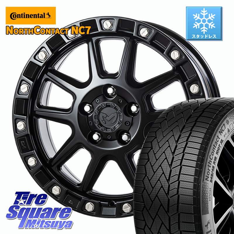 コンチネンタル NorthContact NC7 スタッドレス ミツヤ 正規品 225/55R18 MKW M205 ブラックキャット ホイール 18インチ 18 X 8.0J +40 5穴 114.3 デリカD:5