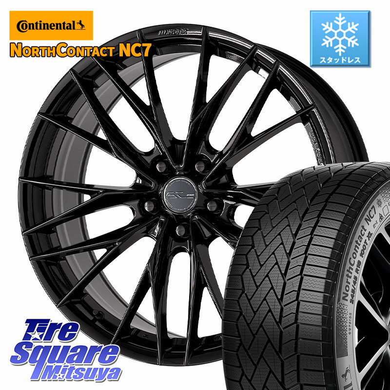 コンチネンタル NorthContact NC7 スタッドレス ミツヤ 正規品 225/55R18WORK SCHWERT BRUNNEN LX ホイール 18インチ 18X8.0J 38 5穴 114.3 デリカD:5 デリカD:5(26+) エクリプスクロス RVR アウトランダー｜タイヤスクエアミツヤ