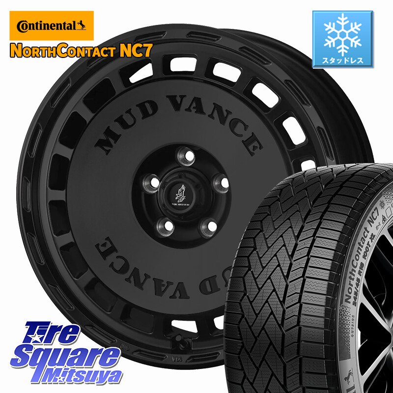 コンチネンタル NorthContact NC7 スタッドレス ミツヤ 正規品 215/60R17WEDS MUD VANCE DX ホイール 17インチ マッドヴァンスDX 17X7.0J 38 5穴 114.3 カローラクロス 20系アルファード エルグランド 日産 エクストレイル X-TRAIL 日産 ヴェルファイア UX レクサス｜タイヤスクエアミツヤ 100,025円