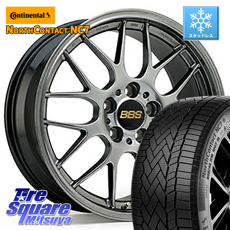 コンチネンタル NorthContact NC7 スタッドレス ミツヤ 正規品 225/55R17 BBS RG-R 鍛造1ピース ホイール 17インチ 17 X 7.5J +48 5穴 100