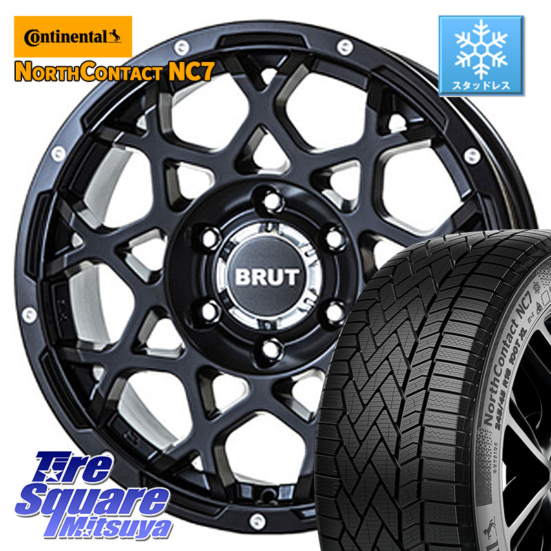 コンチネンタル NorthContact NC7 スタッドレス ミツヤ 正規品 235/60R18BRUT ブルート BR-55 BR55 ミルドサテンブラック ホイール 18インチ 18X8.0J 40 5穴 114.3 50系RAV4 60系RAV4 アリアARIYA T33エクストレイル アウトランダーPHEV トレイルシーカー RAV4 50系 ソ｜タイヤスクエアミツヤ