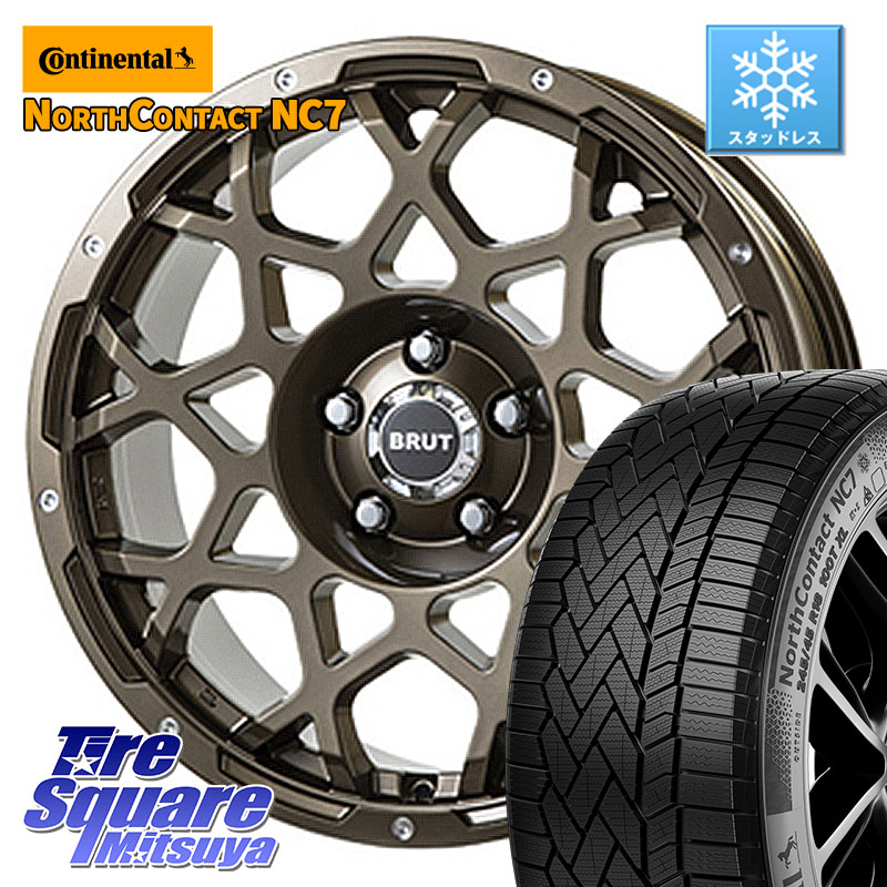 コンチネンタル NorthContact NC7 スタッドレス ミツヤ 正規品 235/60R18BRUT ブルート BR-55 BR55 ホイール 18インチ 18X8.0J 40 5穴 114.3 50系RAV4 60系RAV4 アリアARIYA T33エクストレイル アウトランダーPHEV トレイルシーカー RAV4 50系 ソルテラ RAV4 60系 bZ4X|タイヤスクエアミツヤ