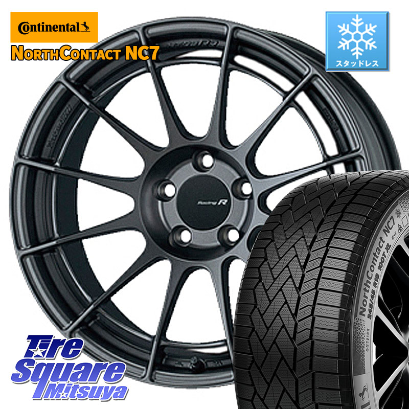 コンチネンタル NorthContact NC7 スタッドレス ミツヤ 正規品 225/55R17ENKEI エンケイ Racing Revolution NT03RR GM ホイール 17X7.0J 48 5穴 114.3 RV系ヴェゼル MAZDA6 BN/BL系レガシィ｜タイヤスクエアミツヤ