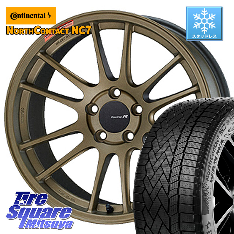 コンチネンタル NorthContact NC7 スタッドレス ミツヤ 正規品 225/45R18ENKEI エンケイ Racing Revolution GTC01RR ホイール 18X8.5J 35 5穴 114.3|タイヤスクエアミツヤ