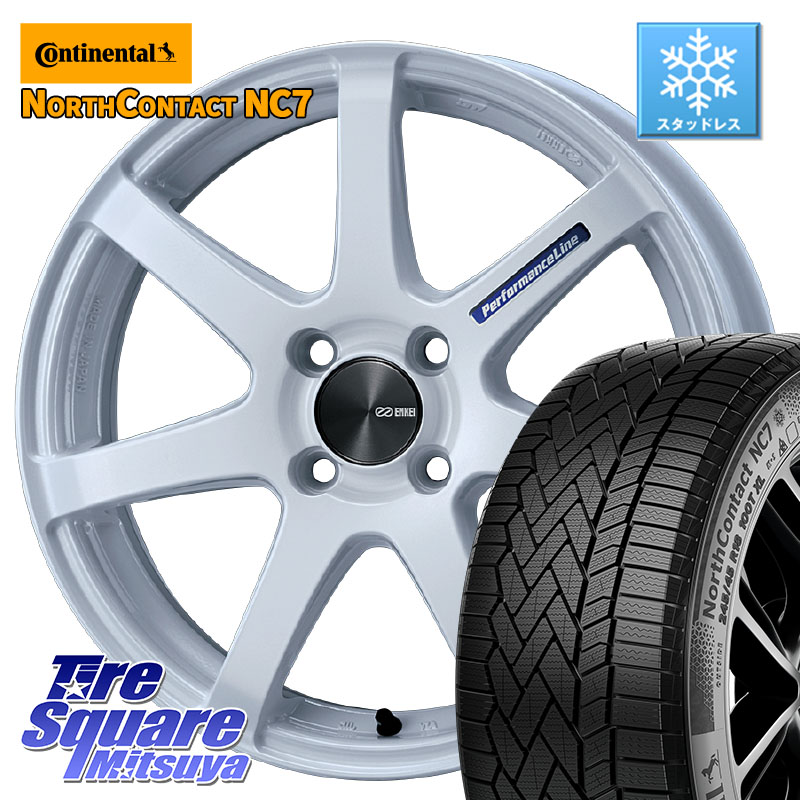 コンチネンタル NorthContact NC7 スタッドレス ミツヤ 正規品 175/65R15 ENKEI エンケイ PerformanceLine PF07 -COLORS- 15 X 5.0J +45 4穴 100
