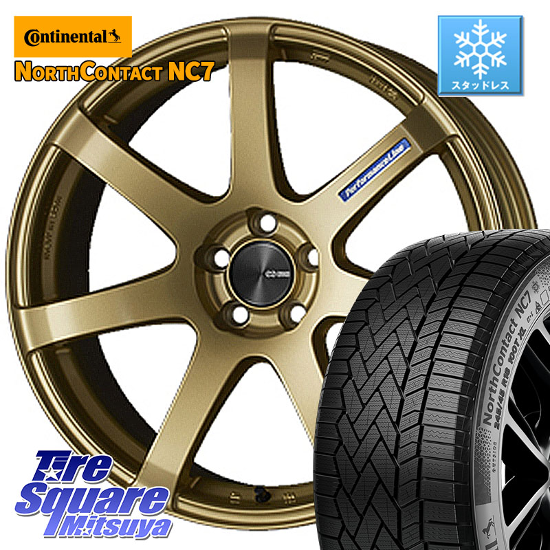 コンチネンタル NorthContact NC7 スタッドレス ミツヤ 正規品 175/65R15 ENKEI エンケイ PerformanceLine PF07 -COLORS- 15 X 5.0J +45 4穴 100