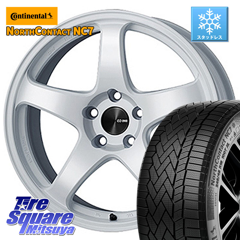 コンチネンタル NorthContact NC7 スタッドレス ミツヤ 正規品 175/65R15 ENKEI エンケイ PerformanceLine PF05 WH 15インチ 15 X 5.0J +45 4穴 100