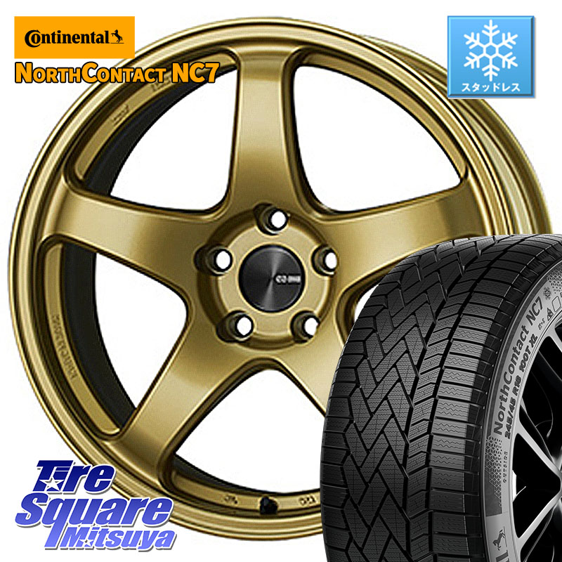 コンチネンタル NorthContact NC7 スタッドレス ミツヤ 正規品 225/45R17 ENKEI エンケイ PerformanceLine PF05 17インチ 17 X 7.5J(86 Brembo) +45 5穴 100 BRZ・86・GR86ブレンボキャリパー対応