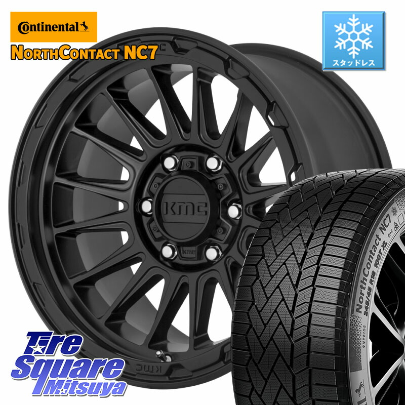 コンチネンタル NorthContact NC7 スタッドレス ミツヤ 正規品 215/60R17 KMC KM542 Impact ホイール 17インチ 17 X 8.0J +35 5穴 114.3 20系アルファード