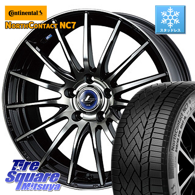 コンチネンタル NorthContact NC7 スタッドレス ミツヤ 正規品 235/50R18 WEDS 36277 レオニス Navia ナヴィア05 BPB ウェッズ ホイール 18インチ 18 X 7.0J +47 5穴 114.3 50系エスティマ