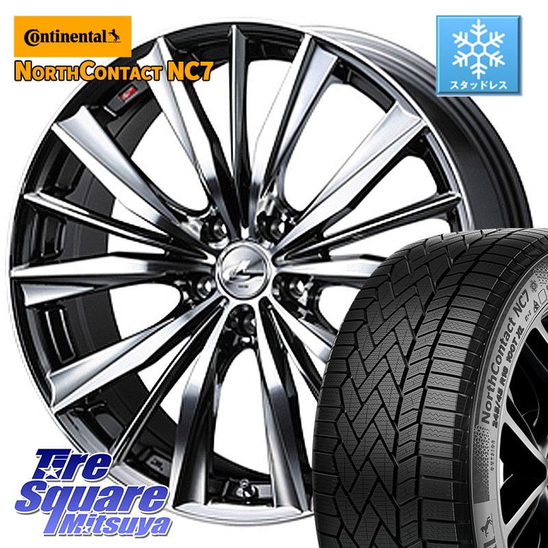 コンチネンタル NorthContact NC7 スタッドレス ミツヤ 正規品 225/55R17 WEDS 33260 レオニス VX 特価● BMCMC ウェッズ Leonis ホイール 17インチ 17 X 7.0J +42 5穴 114.3 MAZDA6 10系アルファード