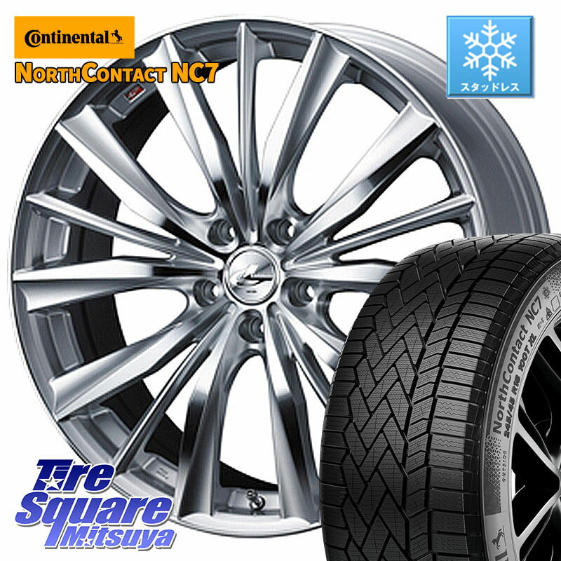 コンチネンタル NorthContact NC7 スタッドレス ミツヤ 正規品 195/60R16 WEDS 33254 レオニス VX 特価● HSMC ウェッズ Leonis ホイール 16インチ 16 X 7.0J +53 5穴 114.3