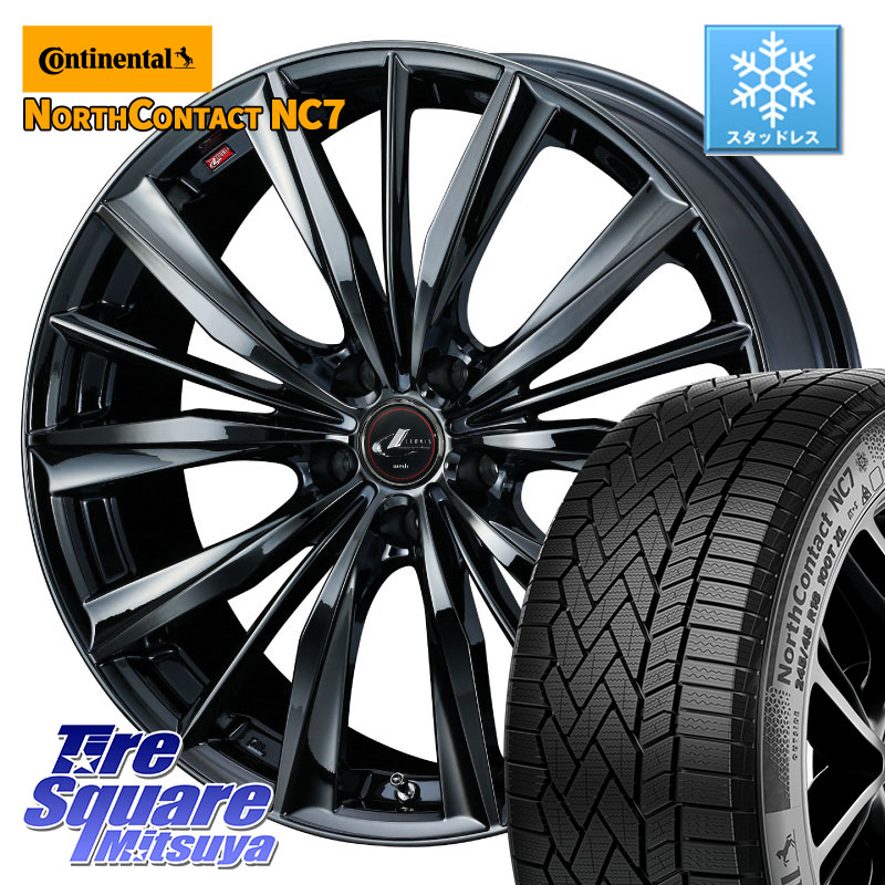 コンチネンタル NorthContact NC7 スタッドレス ミツヤ 正規品 225/45R18WEDS レオニス VX BMC1 ウェッズ Leonis ホイール 18インチ 18X7.0J 53 5穴 114.3 CX-3 レヴォーグ RC系オデッセイ前期 ティアナ 日産 オデッセイ アコード レヴォーグ LEVORG|タイヤスクエアミツヤ