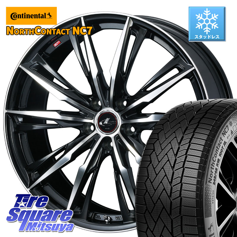 コンチネンタル NorthContact NC7 スタッドレス ミツヤ 正規品 235/55R19 WEDS LEONIS レオニス GX PBMC ウェッズ ホイール 19インチ 19 X 7.5J +48 5穴 114.3 121,850円