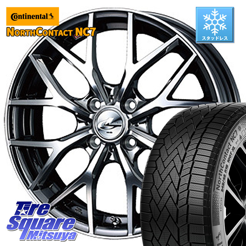 コンチネンタル NorthContact NC7 スタッドレス ミツヤ 正規品 195/60R16 WEDS 39043 レオニス MX ウェッズ Leonis BMCMC ホイール 16インチ 16 X 6.0J +42 4穴 100 E13オーラ
