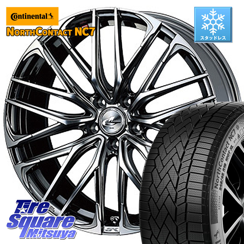 コンチネンタル NorthContact NC7 スタッドレス ミツヤ 正規品 235/50R19 WEDS 【欠品次回05月上旬】 38342 レオニス SK ウェッズ Leonis ホイール 19インチ 19 X 8.0J +43 5穴 114.3 BT5レガシィアウトバック SL系フォレスター