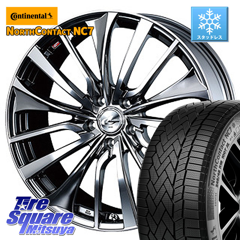 コンチネンタル NorthContact NC7 スタッドレス ミツヤ 正規品 235/55R19 WEDS 36381 レオニス VT ウェッズ Leonis ホイール 19インチ 19 X 8.0J +50 5穴 114.3
