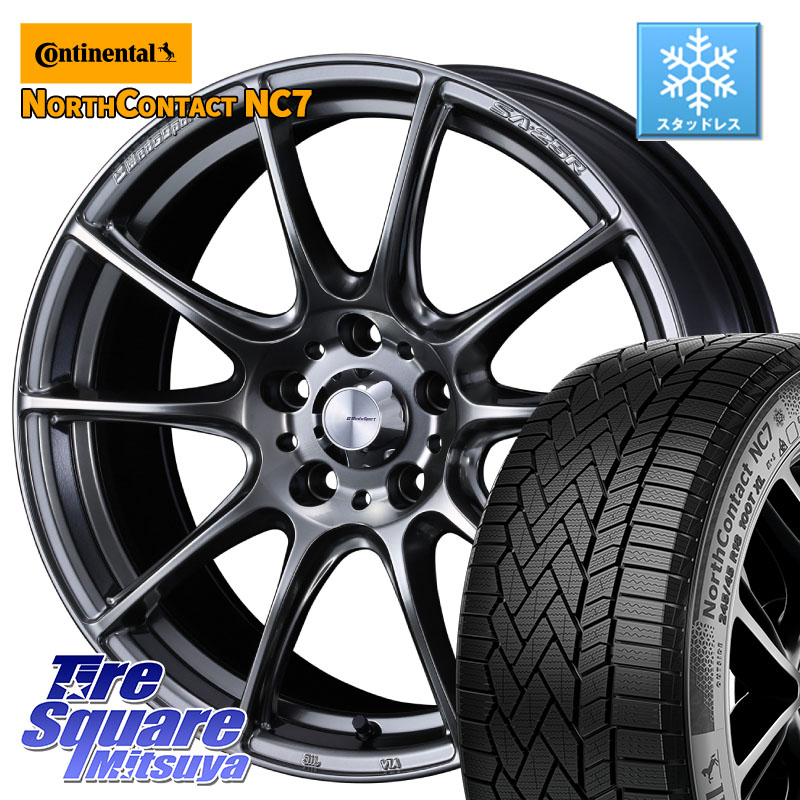 コンチネンタル NorthContact NC7 スタッドレス ミツヤ 正規品 225/45R18WEDS WedsSport SA-25R SA25R ウェッズ スポーツ ホイール 18インチ 18X7.0J 47 5穴 114.3 RP6~8ステップワゴン CX-3 レヴォーグ P15キックス ZE1リーフ RC系オデッセイ前期 ジューク JUKE 日産|タイヤスクエアミツヤ