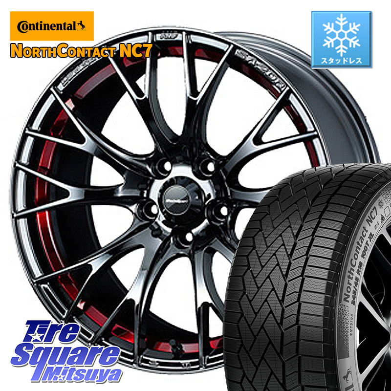 コンチネンタル NorthContact NC7 スタッドレス ミツヤ 正規品 225/45R18 WEDS 72802 SA-20R SA20R ウェッズ スポーツ ホイール 18インチ 18 X 8.5J +50 5穴 114.3