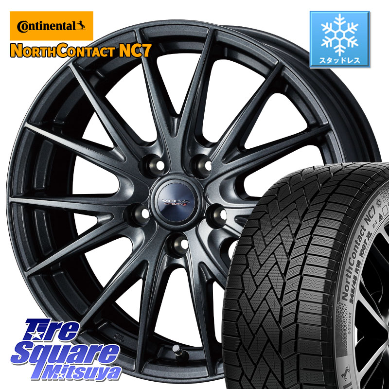コンチネンタル NorthContact NC7 スタッドレス ミツヤ 正規品 195/65R15 WEDS ヴェルヴァ スポルト2 平座仕様(トヨタ車専用) 15インチ ウェッズ 15 X 6.0J +50 5穴 114.3
