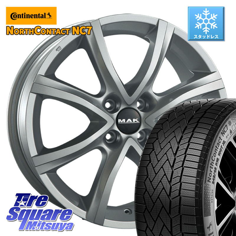 コンチネンタル NorthContact NC7 スタッドレス ミツヤ 正規品 215/60R17阿部商会 MAK ANTIBES ホイール 17インチ 17X7.0J(DS33 D34) 25 4穴 108 シトロエン DS3 クロスバック D34系|タイヤスクエアミツヤ