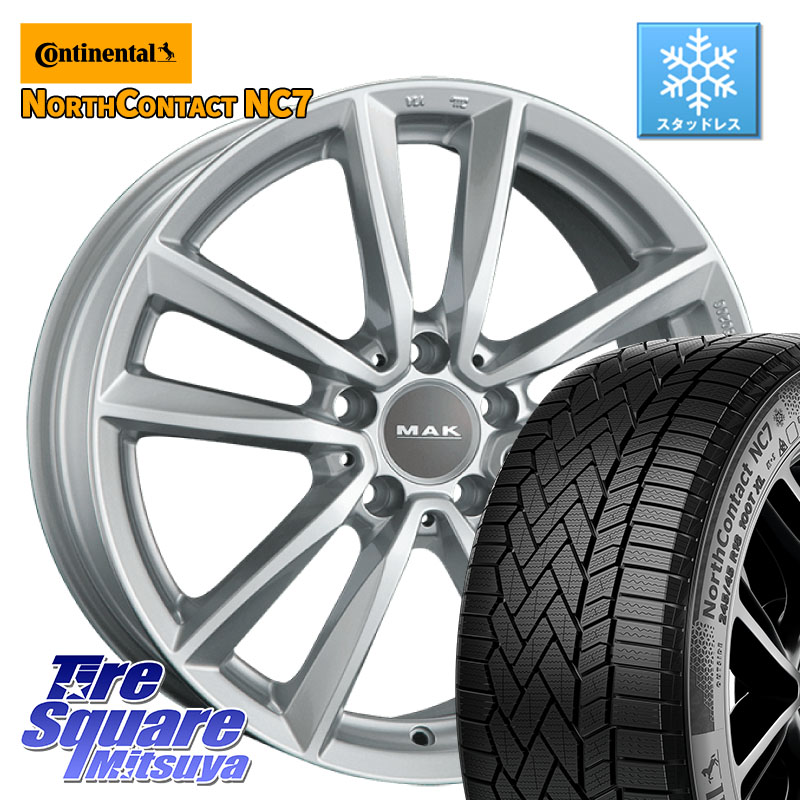コンチネンタル NorthContact NC7 スタッドレス ミツヤ 正規品 195/60R16 阿部商会 MAK BREMEN ホイール 16インチ 16 X 7.0J(MB C204) +43 5穴 112 メルセデスベンツ Cクラスクーペ（C204）