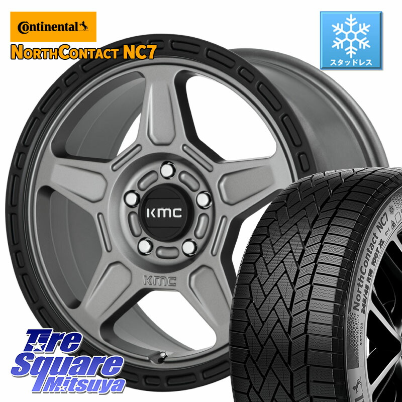 コンチネンタル NorthContact NC7 スタッドレス ミツヤ 正規品 225/65R17 KMC KM721 ALPINE グレイ ホイール 17インチ 専用Nut別売 17 X 8.0J +38 5穴 114.3 80系ハリアー 105,430円