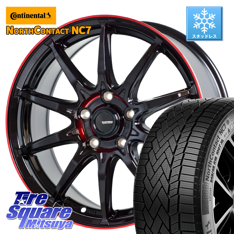 コンチネンタル NorthContact NC7 スタッドレス ミツヤ 正規品 225/65R17 HotStuff 軽量設計 G.SPEED P-05R P05R RED ホイール 17インチ 17 X 7.0J +38 5穴 114.3 50系RAV4 80系ハリアー T32エクストレイル CX-5 CX-8 BT5レガシィアウトバック