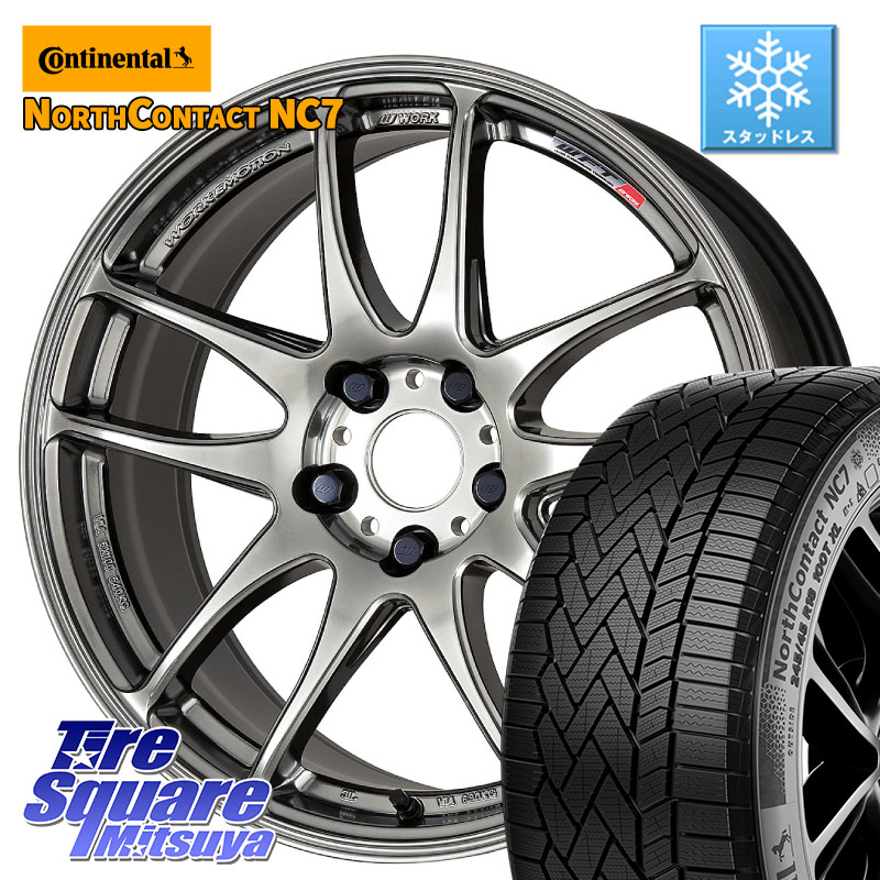 コンチネンタル NorthContact NC7 スタッドレス ミツヤ 正規品 225/55R18 WORK ワーク EMOTION エモーション CR kiwami 極 18インチ 18 X 7.5J +47 5穴 114.3 ZR-V レヴォーグレイバック SL系フォレスター SK系フォレスター