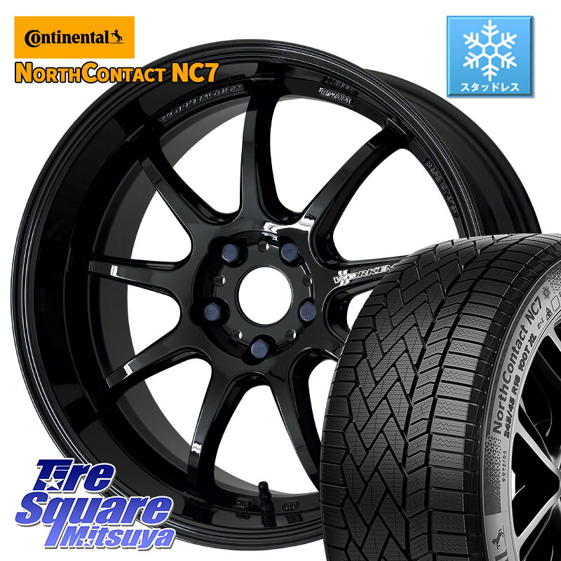 コンチネンタル NorthContact NC7 スタッドレス ミツヤ 正規品 225/55R18WORK ワーク EMOTION エモーション D9R 18インチ 18X7.5J 38 5穴 114.3 デリカD:5 デリカD:5(26+) エクストレイル X-TRAIL 日産 エクリプスクロス RVR アウトランダー｜タイヤスクエアミツヤ