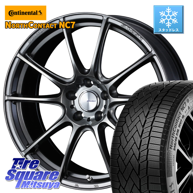 コンチネンタル NorthContact NC7 スタッドレス ミツヤ 正規品 235/50R19 WEDS SA-25R PSB ウェッズ スポーツ ホイール 19インチ 19 X 8.5J +45 5穴 114.3 BT5レガシィアウトバック