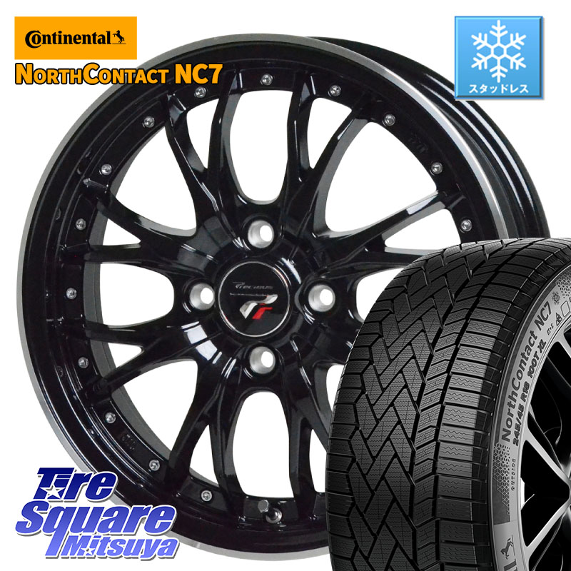コンチネンタル NorthContact NC7 スタッドレス ミツヤ 正規品 195/60R16 HotStuff Precious プレシャス HM3 HM-3 4H MB 16インチ 16 X 6.0J +45 4穴 100 E13オーラ