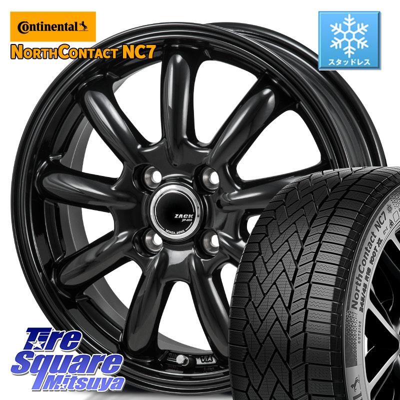 コンチネンタル NorthContact NC7 スタッドレス ミツヤ 正規品 175/65R15Japan三陽 ZACK JP-209 JP209 ザック ホイール 15X5.5J 43 4穴 100 160系カローラフィールダー GR/GS系フィット クロスビー スイフト4穴 130系ヴィッツ スペイド キューブ CUBE 日産 ポルテ アク｜タイヤスクエアミツヤ