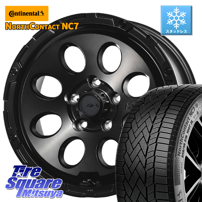 コンチネンタル NorthContact NC7 スタッドレス ミツヤ 正規品 205/60R16 4X4エンジニアリング Air G Massive エアーGマッシブ ホイール 16インチ 16 X 7.0J +35 5穴 114.3