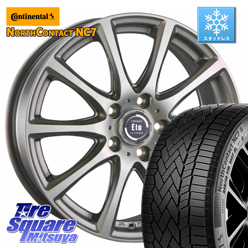 コンチネンタル NorthContact NC7 スタッドレス ミツヤ 正規品 195/65R15 阿部商会 イータ 平座仕様 ティラード(トヨタ車専用) 15 X 6.0J +45 5穴 100 210系カローラスポーツ 50系プリウス