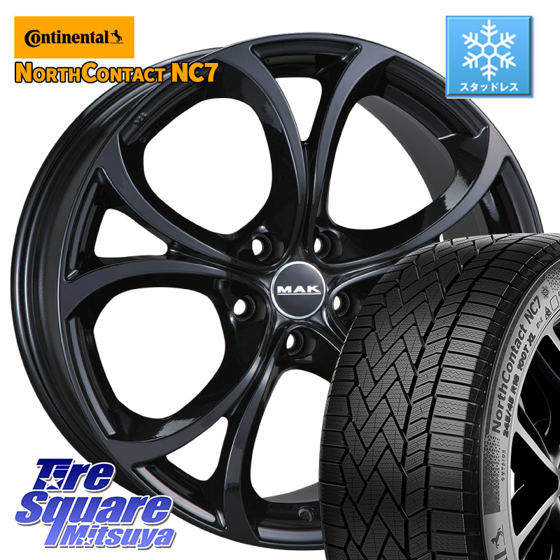 コンチネンタル NorthContact NC7 スタッドレス ミツヤ 正規品 235/55R19 阿部商会 MAK LARIO ホイール19インチ 19 X 8.5J(ALFAROMEO STELVIO 949) +35 5穴 110 アルファロメオ ステルヴィオ