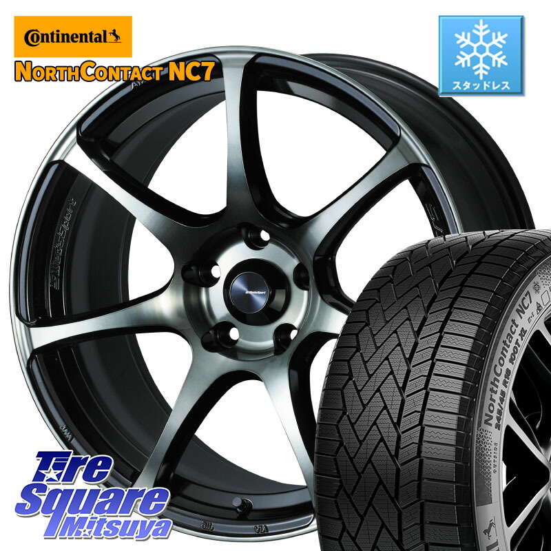 コンチネンタル NorthContact NC7 スタッドレス ミツヤ 正規品 225/45R18 WEDS 73985 ウェッズ スポーツ SA75R SA-75R 18インチ 18 X 7.5J +45 5穴 100