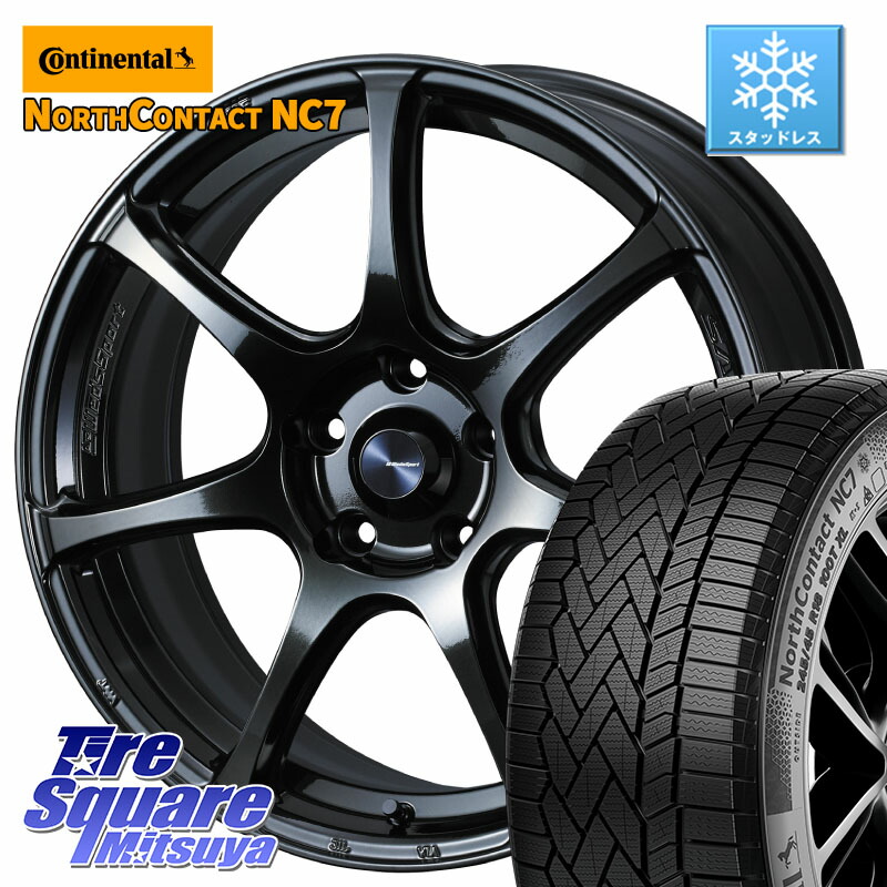 コンチネンタル NorthContact NC7 スタッドレス ミツヤ 正規品 235/60R18 WEDS 【欠品次回06月下旬】 74032 ウェッズ スポーツ SA75R SA-75R 18インチ 18 X 8.5J +35 5穴 114.3 アウトランダーPHEV