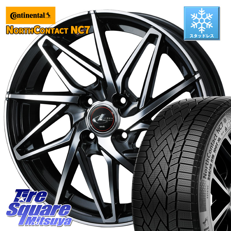 コンチネンタル NorthContact NC7 スタッドレス ミツヤ 正規品 195/60R16WEDS 40576 レオニス LEONIS IT PBMC 16インチ 16X6.0J 50 4穴 100 E13ノートクロスオーバー|タイヤスクエアミツヤ