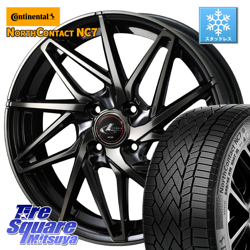 コンチネンタル NorthContact NC7 スタッドレス ミツヤ 正規品 175/65R15 WEDS 40563 レオニス LEONIS IT PBMCTI 15インチ 15 X 5.5J +50 4穴 100 GR・GS系フィット