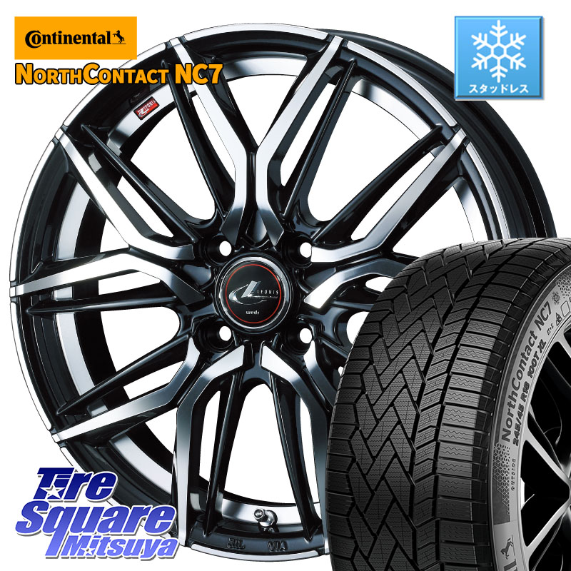 コンチネンタル NorthContact NC7 スタッドレス ミツヤ 正規品 195/60R16WEDS 40788 レオニス LEONIS LM 16インチ 16X6.0J 42 4穴 100 E13オーラ ブルーバードシルフィ 日産|タイヤスクエアミツヤ