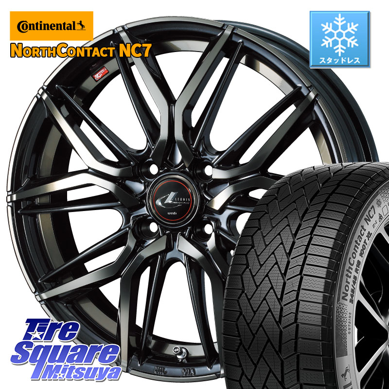 コンチネンタル NorthContact NC7 スタッドレス ミツヤ 正規品 175/65R15 WEDS 40778 レオニス LEONIS LM PBMCTI 15インチ 15 X 5.5J +50 4穴 100 GR・GS系フィット