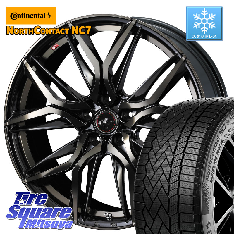 コンチネンタル NorthContact NC7 スタッドレス ミツヤ 正規品 225/55R18 WEDS 40829 レオニス LEONIS LM PBMCTI 18インチ 18 X 8.0J +42 5穴 114.3 デリカD:5 SL系フォレスター