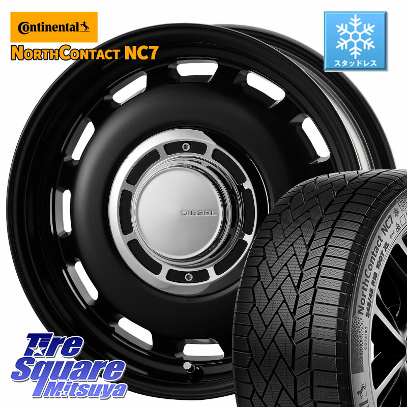 コンチネンタル NorthContact NC7 スタッドレス ミツヤ 正規品 195/65R15コスミック クロスブラッド DIESEL 15インチ 15X6.0J 32 4穴 100 E13オーラ｜タイヤスクエアミツヤ
